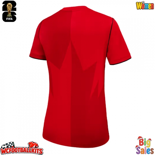 Canada Replica Home Stadium Shirt for Women World Cup 2026 Short Sleeve